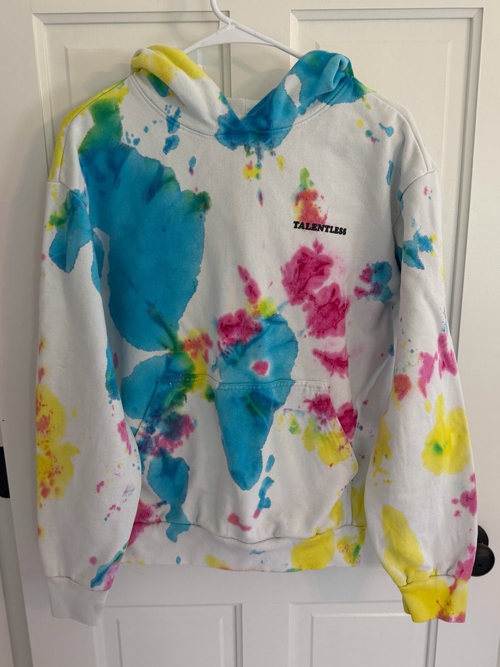 Talentless Please Wash Your Hands Tie Dye Hoodie Size Small Made‎ in USA